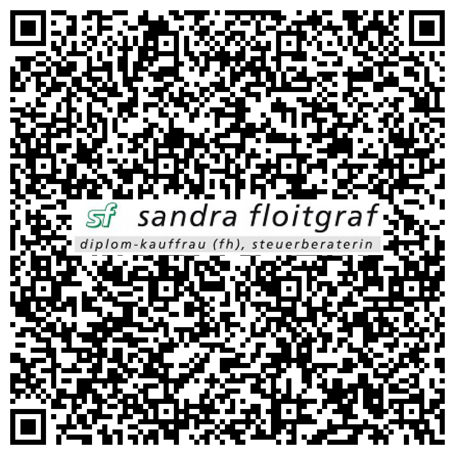 Kontaktdaten - Steuerberaterin Sandra Floitgraf - als QRcode